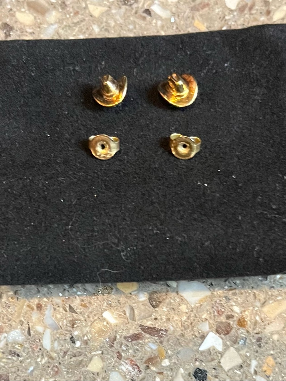 VTG 1990 Lois Hill 925 Sterling Silver Gold Cowboy Hat Studs